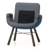 Vitra East River Chair Fauteuil Stofmix Blauw