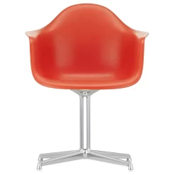 Vitra DAL Stoel Met Gepolijst Aluminium Onderstel, Poppy Red