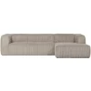 WOOOD Exclusive Bean Bank Met Chaise Longue Rechts Rib Naturel