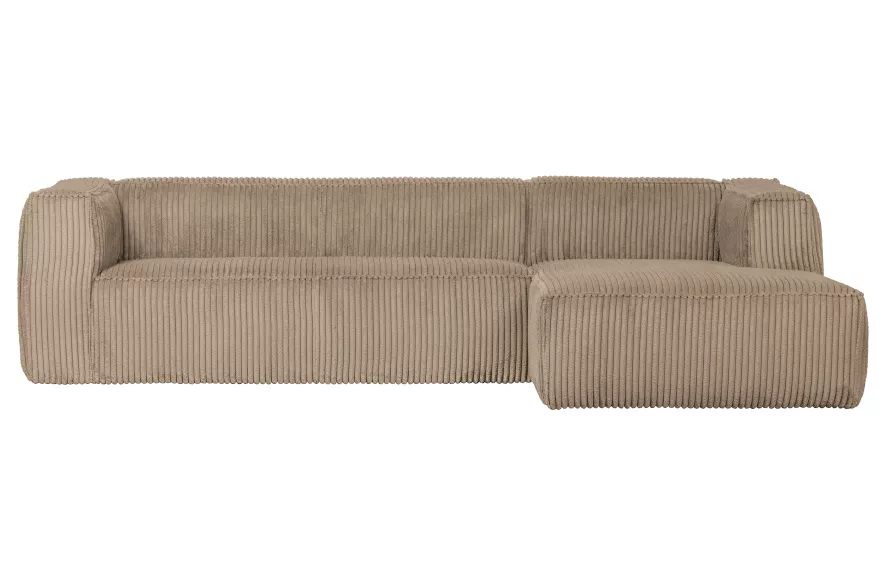 WOOOD Exclusive Bean Bank Met Chaise Longue Rechts Rib Naturel 10 WOOOD Exclusive Bean Bank Met Chaise Longue Rechts Rib Naturel - Afbeelding 10