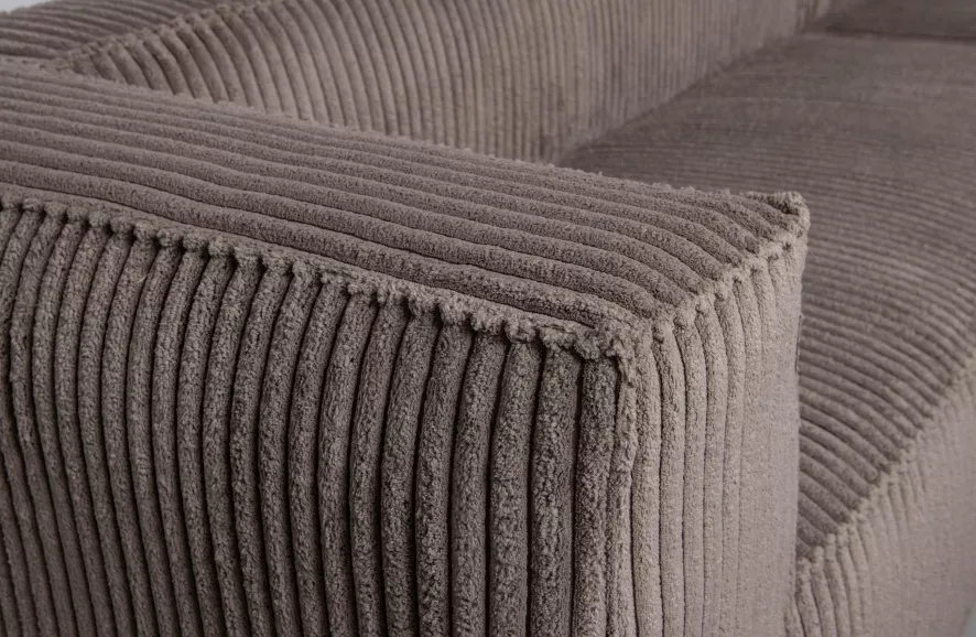 WOOOD Exclusive Bean Bank Met Chaise Longue Rechts Rib Naturel 8 WOOOD Exclusive Bean Bank Met Chaise Longue Rechts Rib Naturel - Afbeelding 8