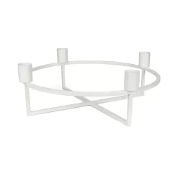 HANA 4flames Kandelaar Rond Wit